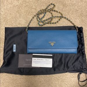 Prada WOC - Saffiano Leather - Cobalt Blue